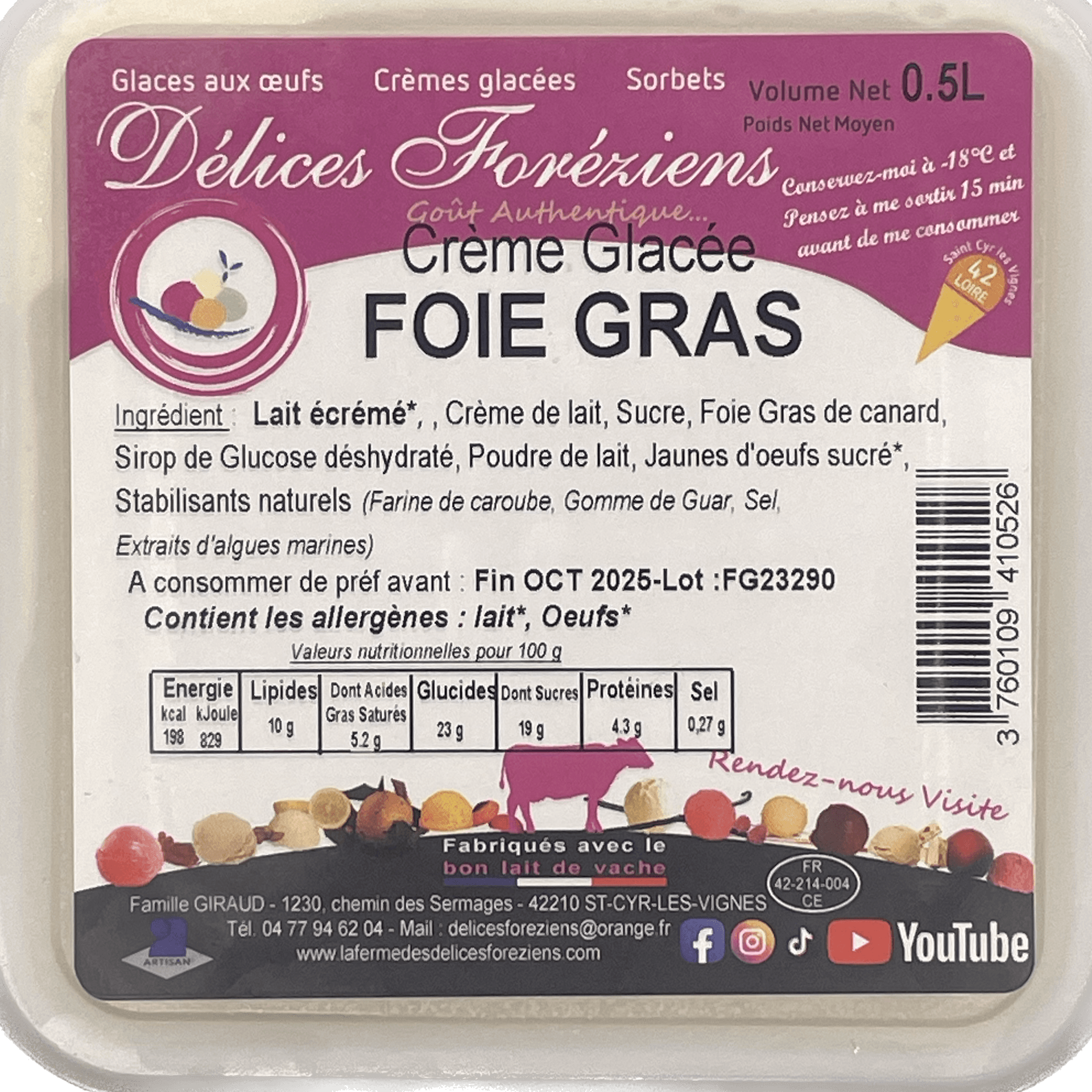 Eiscreme mit Foie gras