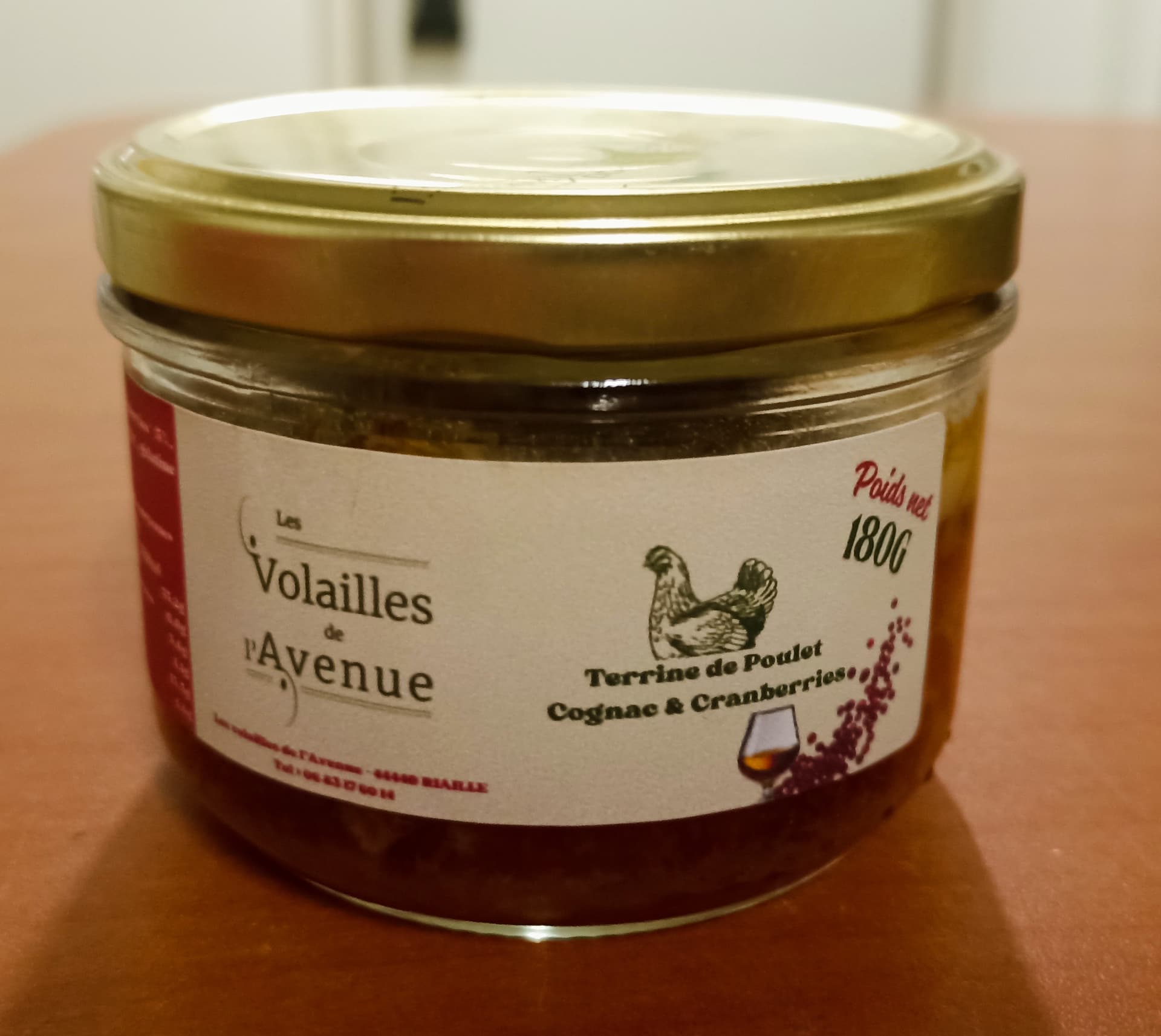 Hähnchenterrine mit Cognac und Cranberrys