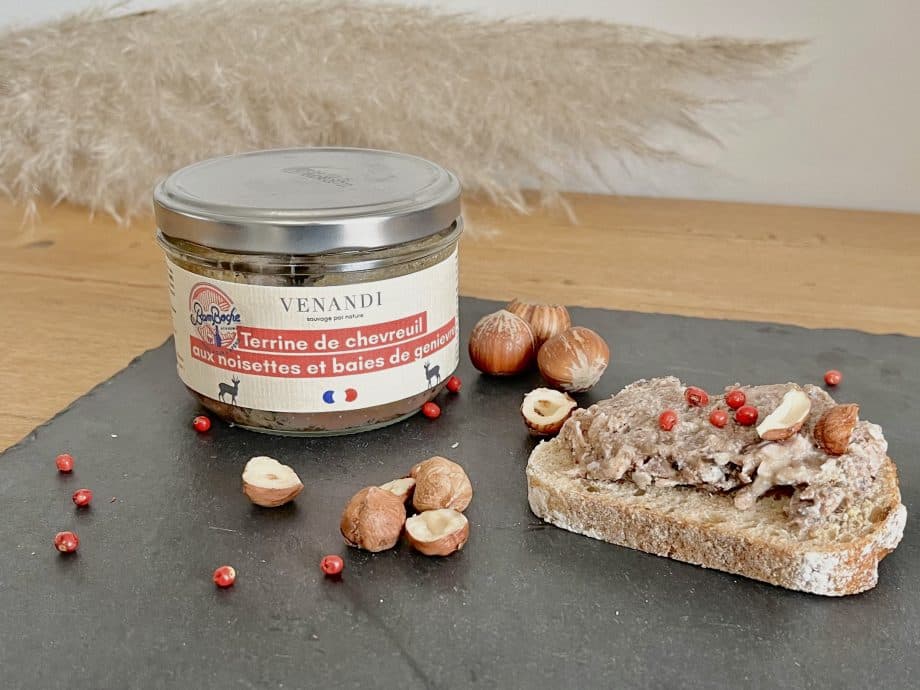 Rehterrine, 100 % französisch, mit Haselnüssen und Wacholderbeeren