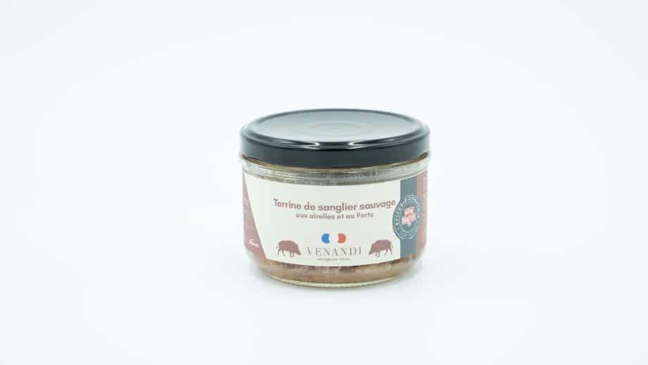 Wildschwein-Terrine, 100 % französisch, mit Preiselbeeren und Portwein, Foto 1 von 2